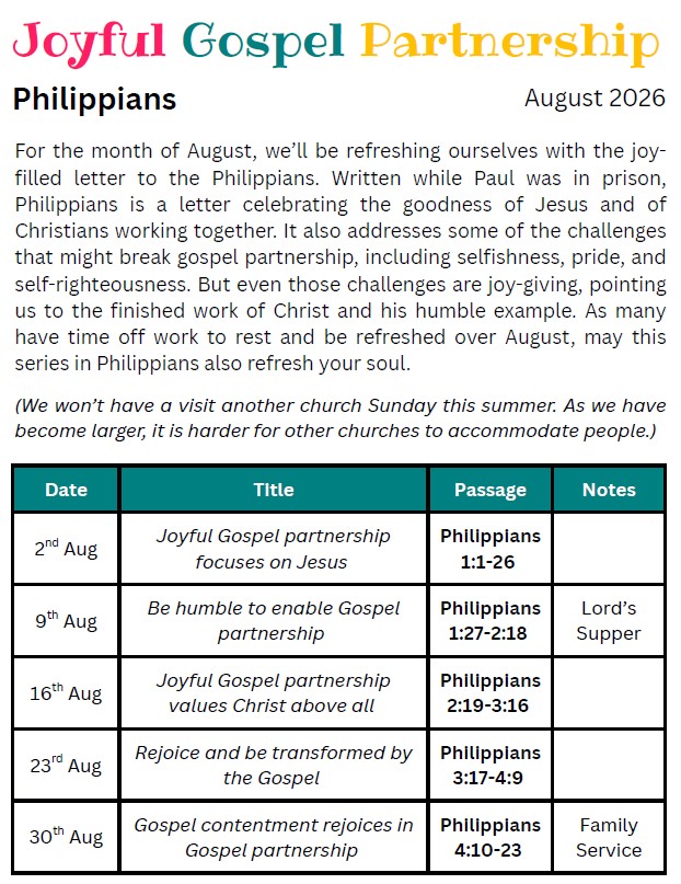 August 2026 sermon card