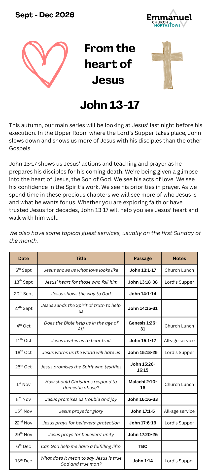 Sept  - Dec 2026 term card for